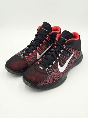 Nike Zoom Ascention Black & Red Basketball Shoes
